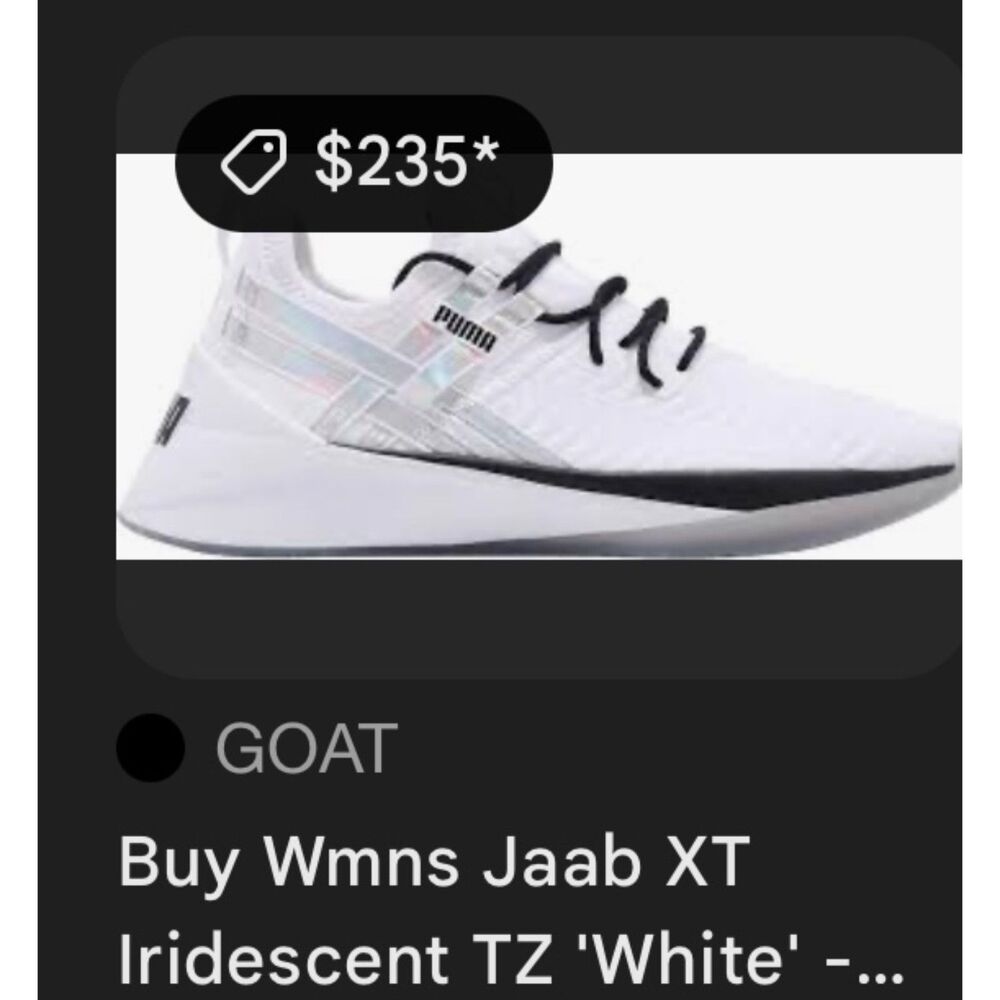 Puma Wmns Jaab XT Iridescent TZ Lace White Athletic Sneakers Shoes Lace Up - Picture 10 of 10